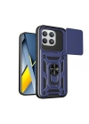 Xiaomi Poco F8 Pro Kılıf Magnetik Standlı Kamera Korumalı Zore Sürgülü Vega Kapak