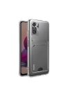 Xiaomi Poco M5S Kılıf Kartlıklı Şeffaf Zore Setra Clear Silikon Kapak