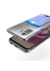 Xiaomi Poco M5S Kılıf Kartlıklı Şeffaf Zore Setra Clear Silikon Kapak