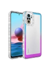 Xiaomi Poco M5S Kılıf Simli ve Renk Geçiş Tasarımlı Lens Korumalı Zore Park Kapak