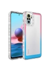Xiaomi Poco M5S Kılıf Simli ve Renk Geçiş Tasarımlı Lens Korumalı Zore Park Kapak