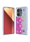 Xiaomi Poco M6 Pro 4G Kılıf Parlayan Simli Kabartma Figürlü Zore Cevze Kapak