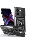 Xiaomi Poco X7 Pro Kılıf Magnetik Standlı Kamera Korumalı Zore Sürgülü Vega Kapak