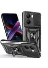 Xiaomi Poco X7 Pro Kılıf Magnetik Standlı Kamera Korumalı Zore Sürgülü Vega Kapak