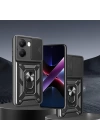 Xiaomi Poco X7 Pro Kılıf Magnetik Standlı Kamera Korumalı Zore Sürgülü Vega Kapak