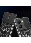 Xiaomi Poco X7 Pro Kılıf Magnetik Standlı Kamera Korumalı Zore Sürgülü Vega Kapak