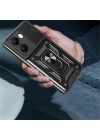 Xiaomi Poco X7 Pro Kılıf Magnetik Standlı Kamera Korumalı Zore Sürgülü Vega Kapak