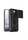 Xiaomi Poco X8 Pro Kılıf Magnetik Standlı Kamera Korumalı Zore Sürgülü Vega Kapak