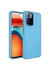 Xiaomi Redmi 10 Kılıf Metal Çerçeve ve Buton Tasarımlı Silikon Zore Luna Kapak