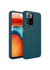 Xiaomi Redmi 10 Kılıf Metal Çerçeve ve Buton Tasarımlı Silikon Zore Luna Kapak