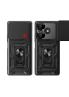 Xiaomi Redmi 13 4G Kılıf Magnetik Standlı Kamera Korumalı Zore Sürgülü Vega Kapak