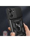 Xiaomi Redmi 13C Kılıf Magnetik Standlı Kamera Korumalı Zore Sürgülü Vega Kapak