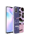 Xiaomi Redmi 9A Kılıf Airbag Kenarlı Renkli Desenli Silikon Zore Elegans Kapak