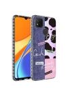 Xiaomi Redmi 9C Kılıf Airbag Kenarlı Renkli Desenli Silikon Zore Elegans Kapak