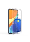 Xiaomi Redmi 9C Kılıf Kartlıklı Şeffaf Zore Setra Clear Silikon Kapak