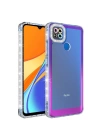 Xiaomi Redmi 9C Kılıf Simli ve Renk Geçiş Tasarımlı Lens Korumalı Zore Park Kapak