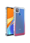 Xiaomi Redmi 9C Kılıf Simli ve Renk Geçiş Tasarımlı Lens Korumalı Zore Park Kapak