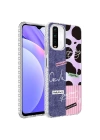 Xiaomi Redmi Note 10 Kılıf Airbag Kenarlı Renkli Desenli Silikon Zore Elegans Kapak