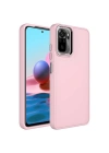 Xiaomi Redmi Note 10 Kılıf Metal Çerçeve ve Buton Tasarımlı Silikon Zore Luna Kapak