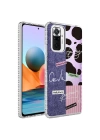 Xiaomi Redmi Note 10 Pro Kılıf Airbag Kenarlı Renkli Desenli Silikon Zore Elegans Kapak