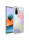 Xiaomi Redmi Note 10 Pro Kılıf Airbag Kenarlı Renkli Desenli Silikon Zore Elegans Kapak