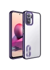 Xiaomi Redmi Note 10S Kılıf Kamera Korumalı Logo Gösteren Zore Omega Kapak