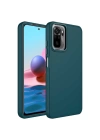 Xiaomi Redmi Note 10S Kılıf Metal Çerçeve ve Buton Tasarımlı Silikon Zore Luna Kapak