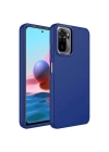 Xiaomi Redmi Note 10S Kılıf Metal Çerçeve ve Buton Tasarımlı Silikon Zore Luna Kapak