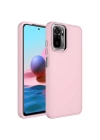 Xiaomi Redmi Note 10S Kılıf Metal Çerçeve ve Buton Tasarımlı Silikon Zore Luna Kapak