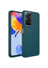 Xiaomi Redmi Note 11 Global Kılıf Metal Çerçeve ve Buton Tasarımlı Silikon Zore Luna Kapak