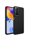 Xiaomi Redmi Note 11 Global Kılıf Metal Çerçeve ve Buton Tasarımlı Silikon Zore Luna Kapak