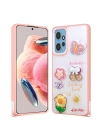 Xiaomi Redmi Note 12 4G Kılıf Parlayan Simli Kabartma Figürlü Zore Cevze Kapak