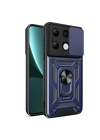 Xiaomi Redmi Note 13 4G Kılıf Magnetik Standlı Kamera Korumalı Zore Sürgülü Vega Kapak