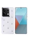 Xiaomi Redmi Note 13 Pro 4G Kılıf Airbag Tasarımlı Simli Şeffaf Zore Kutup Kapak