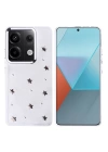 Xiaomi Redmi Note 13 Pro 4G Kılıf Airbag Tasarımlı Simli Şeffaf Zore Kutup Kapak
