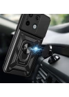 Xiaomi Redmi Note 13 Pro 5G Kılıf Magnetik Standlı Kamera Korumalı Zore Sürgülü Vega Kapak