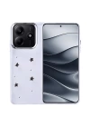 Xiaomi Redmi Note 14 4G Kılıf Airbag Tasarımlı Simli Şeffaf Zore Kutup Kapak