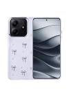 Xiaomi Redmi Note 14 4G Kılıf Airbag Tasarımlı Simli Şeffaf Zore Kutup Kapak