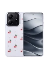 Xiaomi Redmi Note 14 4G Kılıf Airbag Tasarımlı Simli Şeffaf Zore Kutup Kapak