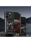 Xiaomi Redmi Note 14 4G Kılıf Magnetik Standlı Kamera Korumalı Zore Sürgülü Vega Kapak