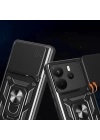 Xiaomi Redmi Note 14 4G Kılıf Magnetik Standlı Kamera Korumalı Zore Sürgülü Vega Kapak