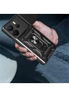 Xiaomi Redmi Note 14 4G Kılıf Magnetik Standlı Kamera Korumalı Zore Sürgülü Vega Kapak