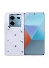 Xiaomi Redmi Note 14 Pro 4G Kılıf Airbag Tasarımlı Simli Şeffaf Zore Kutup Kapak