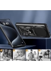 Xiaomi Redmi Note 14 Pro 4G Kılıf Magnetik Standlı Kamera Korumalı Zore Sürgülü Vega Kapak