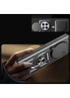Xiaomi Redmi Note 14 Pro 4G Kılıf Magnetik Standlı Kamera Korumalı Zore Sürgülü Vega Kapak