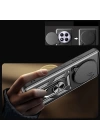 Xiaomi Redmi Note 14 Pro 4G Kılıf Magnetik Standlı Kamera Korumalı Zore Sürgülü Vega Kapak