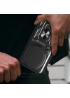 Xiaomi Redmi Note 14 Pro Plus Kılıf Magnetik Standlı Kamera Korumalı Zore Sürgülü Vega Kapak