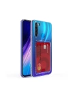 Xiaomi Redmi Note 8 Kılıf Kartlıklı Şeffaf Zore Setra Clear Silikon Kapak