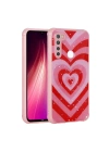 Xiaomi Redmi Note 8 Kılıf Simli Desenli Kamera Korumalı Parlak Zore Popy Kapak