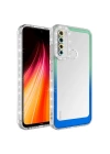 Xiaomi Redmi Note 8 Kılıf Simli ve Renk Geçiş Tasarımlı Lens Korumalı Zore Park Kapak